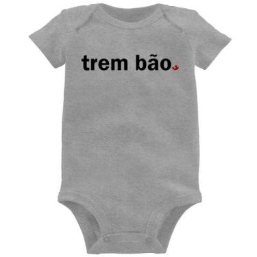 Imagem de Body Bebê Trem bão - Foca na Moda, Cinza, P