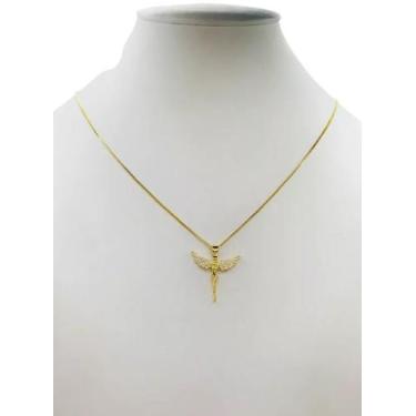 Imagem de Cordão Feminino 1mm Asa De Anjo - Banhado a Ouro 18k - ToJoia18k