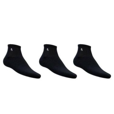 Imagem de Kit 3 Pares Meia Lupo Sport LP23-03248, Preto, 37/40