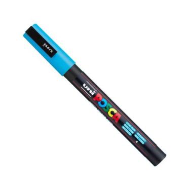 Imagem de Caneta Posca PC-3M UniBall Unidade, Azul Claro