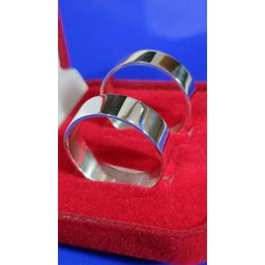 Imagem de Alianças Prata 950 Namoro ,Compromisso Noivado, Casamento 7.10 mm - Pr