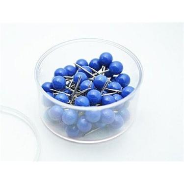 Imagem de Alfinete para Mapa Azul Escuro com 50 Unidades - ACC