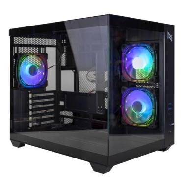 Imagem de Gabinete gamer neologic aquarium view pro, mid tower, 3 fans argb, atx