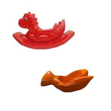 Imagem de Kit Infantil Balanço e Gangorra Dino para Brincadeiras ao Ar Livre - V