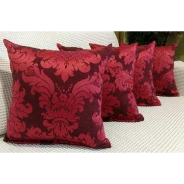 Imagem de Kit 4 Almofadas Decorativas Arabesco Vermelho 45x45 Lindas - INGRID BO