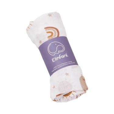 Imagem de Swaddle de Musselina de Algodão e Bambu 120x110cm - Envoltório Macio e