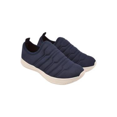 Imagem de Tenis  Barato Feminino Form Sapatenis Casual Flat - Cazzani, 38, Azul