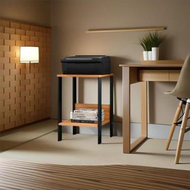 Imagem de Mesa Lateral Quadrada Beth Feijó e Preta - Mobly