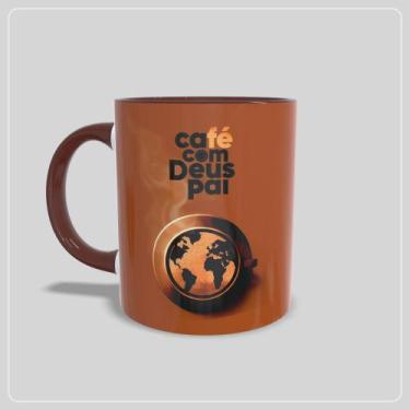 Imagem de Caneca Café Com Deus Pai 2025 LANÇAMENTO - Jlssublimação, Marrom