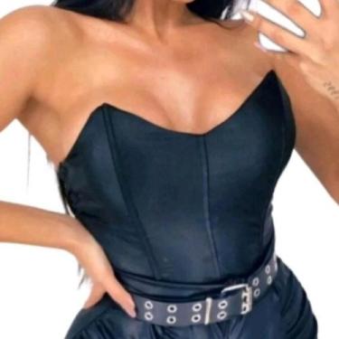 Imagem de Body sem alça Cirre modelo morcego pontas Corselet com Bojo - ESTAÇÃO 