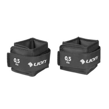 Imagem de Par Tornozeleira Caneleira de Peso 0,5 kg Exercício Academia - Lion Fi