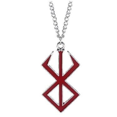 Imagem de SephSmith Beruseruku Behelit Colar com pingente vermelho Souls 3 bolsa masculina símbolo de anime joias para fãs de cosplay