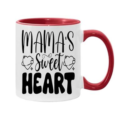Imagem de SpreadPassion Caneca de café Mamas Sweet Heart, presente para namorado e namorada, ideia de presente de dia dos namorados, presente para marido e esposa, ideia de presente de aniversário do dia dos