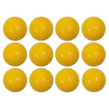 Imagem de Champion Sports Bolas de softball de máquina de arremesso com covinhas de 28 cm - | Construção de poliuretano - Coordenação óculo-manual, prática de bater e campo - Uso interno/externo - Pacote com 12