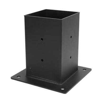 Imagem de Kit De Suportes De Pérgola, Suportes De Coluna De Madeira Galvanizada Para Serviço Pesado Suporte De Canto Em ângulo Reto Preto Pequeno Kit De Ferragens Para Pérgola DIY Para