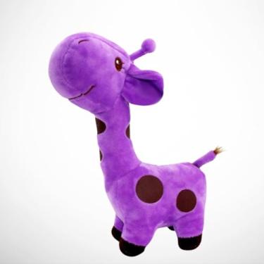 Imagem de GIRAFINHA Bichinho de Pelúcia Girafa Brinquedo de Cachorro Pet Mordedor Sem Apito (ROXO)