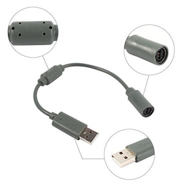 Imagem de XBOX360 Controlador Com Fio Cinza USB Breakaway Adaptador Cabo Conexão Segura 27 Cm Acessório para Jogos