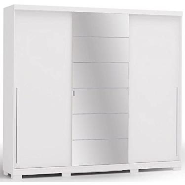 Imagem de Guarda Roupa Com Espelho E 3 Portas De Correr B573a Kappesberg - Branco