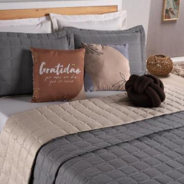 Imagem de Kit Cobre Leito Dupla Face Paris Queen Cama Posta Blogueira Várias Com