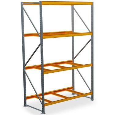 Imagem de Porta Pallet 500kg 1 Inicial 4 Níveis 2,00x1,80x0,80 Expositor De Esto