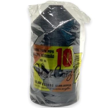 Imagem de Linha Vera Cruz para Pipa Fio 10 de 12000 Jardas 100% Algodão Tex 85 (Preto)