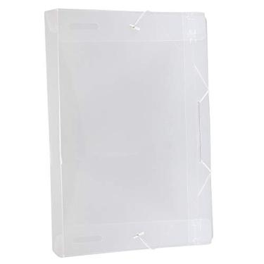 Imagem de Pasta Aba Elástica Ofício Com Lombo de 4 cm Transparente Line DAC
