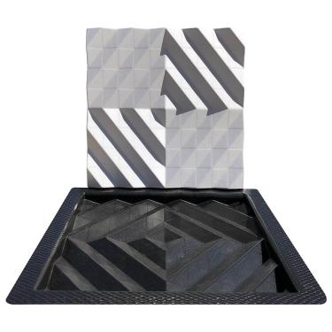 Imagem de Forma 3D Gesso e Cimento ABS - Chanfrado 50x50cm