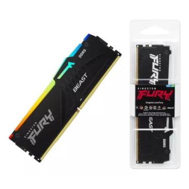 Imagem de Memoria RAM 16gb Fury Beast Ddr5 Cl40 5200mhz 1.25V Preto - Kingston