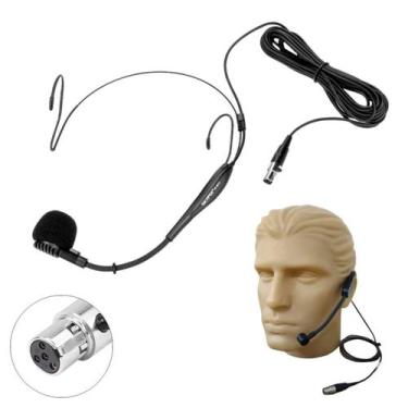 Imagem de Microfone Headset Cabeça Padrão Shure Mini Xlr 4 Pinos 4,5 Metros Skyp