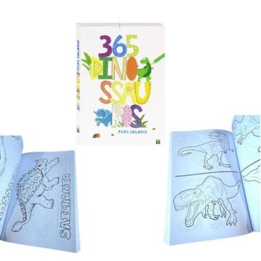 Imagem de Livro Infantil 365 Desenhos de dinossauros para colorir