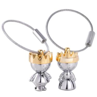 Imagem de Troika Conjunto de chaveiros para presente Little King e Little Queen (KR938CH)