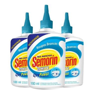 Imagem de Tira Manchas White Semorin Concentrado Roupas Brancas 3 Unid