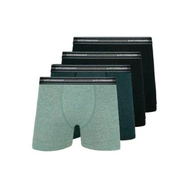 Imagem de Kit com 4 Cuecas Boxer Lupo 523-088 Colorido, Preto, G