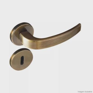 Imagem de Fechadura interna Aço Zamac Vic 930-80 com Roseta Redonda Pado