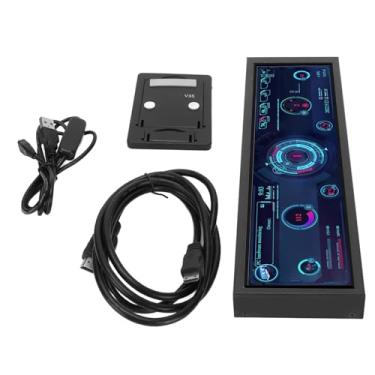 Imagem de IPS de 8,8 Polegadas Exibir CPU GPU SSD Dados Monitor de Temperatura do Chassi Sub Display 1920x480 Para Janelas Com Compatibilidade de Interface Multimídia de Alta Definição,