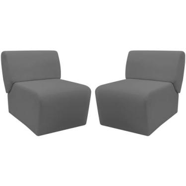 Imagem de Kit 2 Poltronas Decorativa Para Sala Manicure Consultório Escritório Z