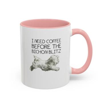 Imagem de Caneca de café engraçada Bichon Frise, presente para amantes de animais de estimação, caneca para mãe de cachorro, humor Bichon Blitz, presente para amantes de café