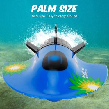 Imagem de Mini rc Submarino Criar Brinquedos rc Toy Controle Remoto Mergulho à Prova de Natal Presentes de Aniversário para Crianças rc Submarino (Azul)