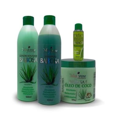 Imagem de Kit Babosa E Óleo De Coco 3x500ml + Óleo Umectante Maycrene