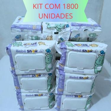 Imagem de lenço umedecido bebe show Caixa com 1800 unidades de lencinhos - Bebê 