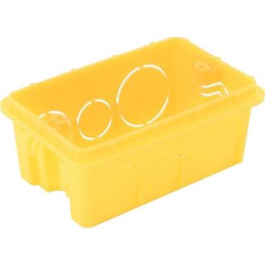 Imagem de Caixinha Luz Plastica 4X2 Tramontina Amarela Orelha Pvc  - Kit C/25