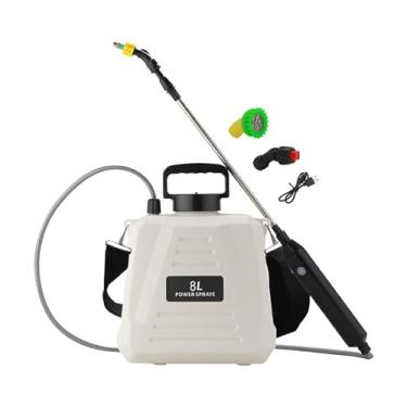 Imagem de ＡＷＨＡＯ Pulverizadores de bomba elétrica, pulverizador de água, varinhas retráteis para limpeza de jardinagem, 8L Branco