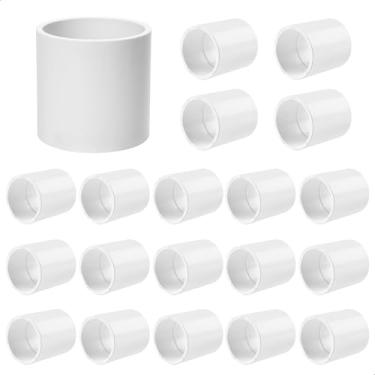 Imagem de Cinsda Pacote com 20 adaptadores de acoplamento de tubo de PVC SCH40 de 3/4 polegadas, conexão deslizante UPVC resistente - padrão ASTM D2466 para sistemas de encanamento, irrigação e piscina