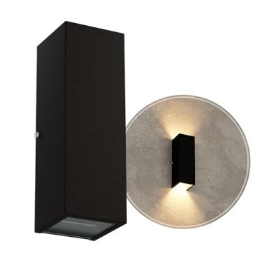 Imagem de Arandela Externa 30cm Focos Fachos Grandes Em Alumínio Soquete E27 MF145 Mega Forte Iluminação (Marrom)