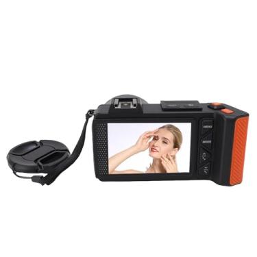 Imagem de Câmera Digital 4K, 70MP F1.8 Auto Focus 50x Zoom Compact Point Shoot Câmera de Vlogging Com Flash de Tela Dupla, Embutida na Bateria, para Adolescentes para Iniciantes Adultos