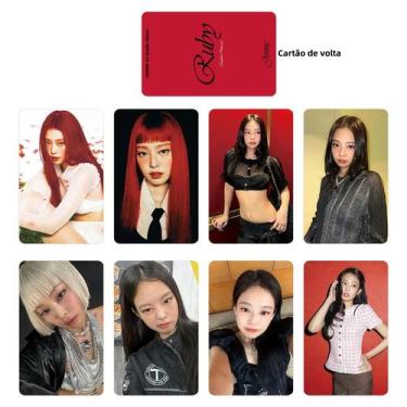 Imagem de Tinta Rosa Kpop Jennie Lisa Álbum Solo Cartões Fotográficos Conjunto D