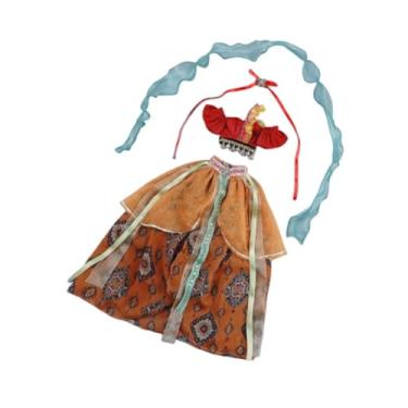 Imagem de EHJRE Vestido de Boneca, Fantasias, Coordenação, Fotografia Educacional, Adereço, Vestir-se, Brinquedo, Moda, Presente de Aniversário, Roupas de Boneca Fofa , Ruffles Vermelhos