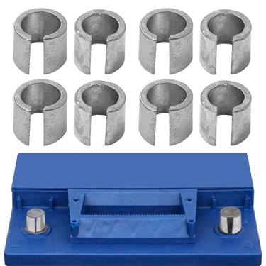 Imagem de 8 peças de calços de terminal de borne de bateria, adaptador universal de terminal de bateria de carro de chumbo, mangas catódicas de ânodo puro para conexão positiva e negativa, adequadas para a