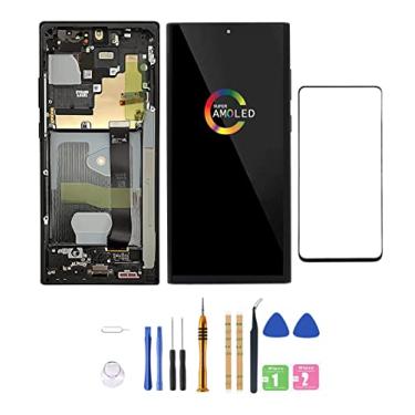 Imagem de [Função de impressão digital] Amoled LCD para Samsung Galaxy Note 20Ultra 5G Tela digitalizadora LCD Touch Assembly Substituição SM-N985 N985A N985F N985P N985R4 T U V W 17.5 cm da Qvouaw Black