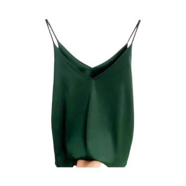 Imagem de Regata Feminina Slim Y2K - Decote V - Sem Mangas (Cinza, Preto, Branco